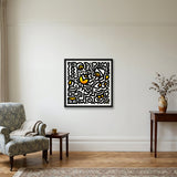 YELLOW_26-6x26-6 — 50×50cm, 20×20" Black Frame
