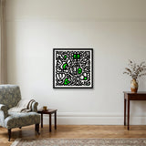 GREEN_28-1x28-1 — 50×50cm, 20×20" Black Frame