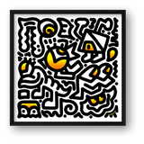 YELLOW_26-6x26-6 — framed (Black)