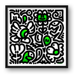 GREEN_28-1x28-1 — framed (Black)